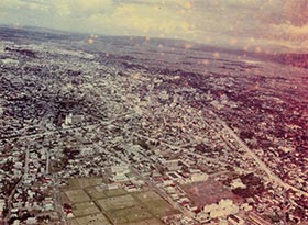 創業当時の長岡の航空写真
